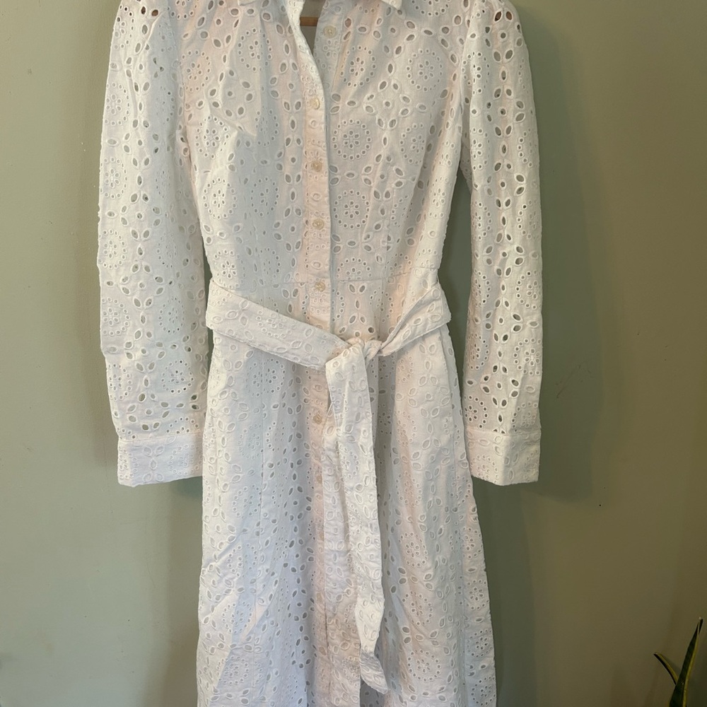 Boden White Eyelet Dress